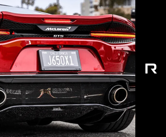 McLaren with RPLATE digital license plate